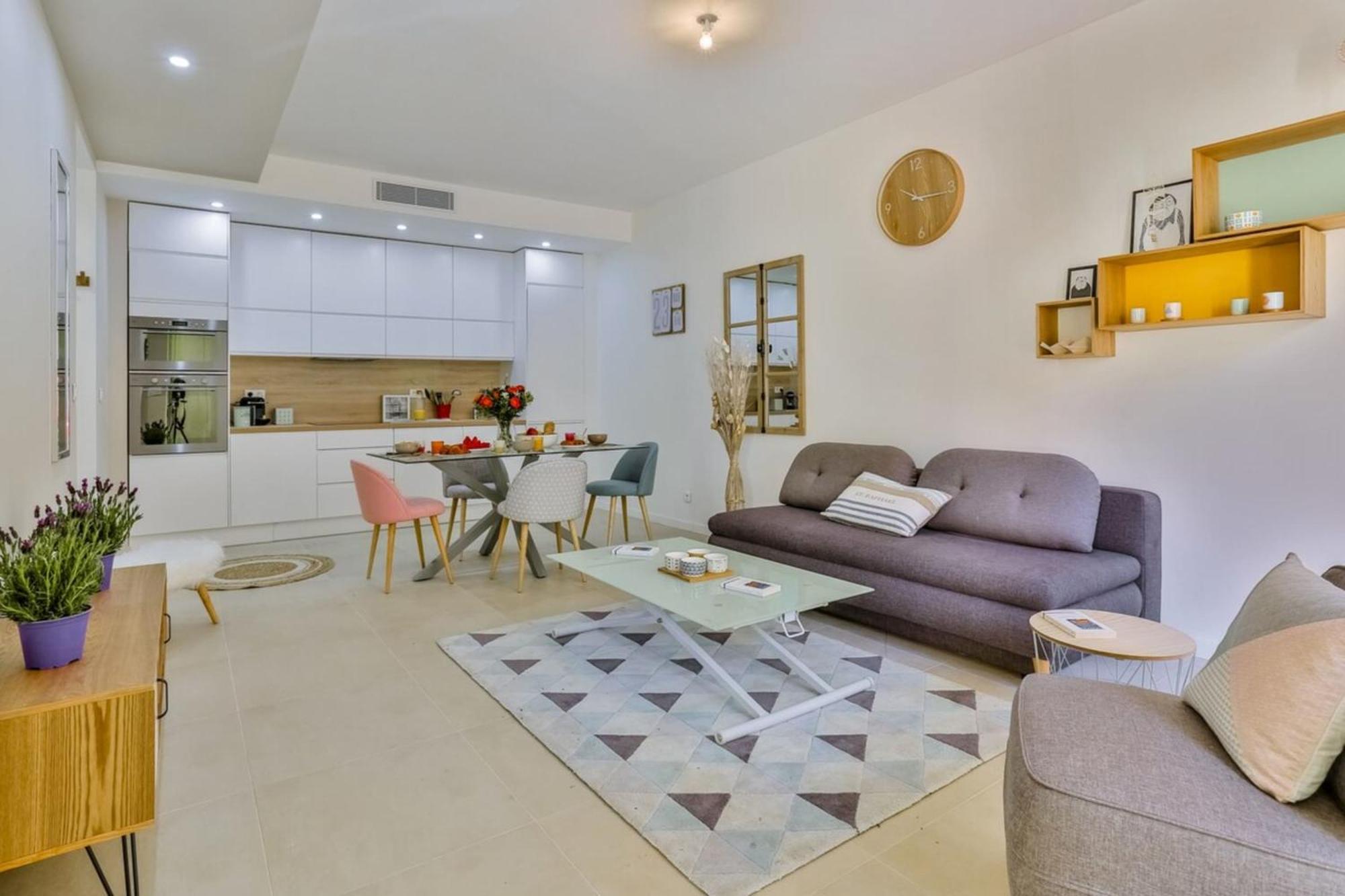 France 82 Tp -1 Min From The Sea - Terrace - Parking Apartment Nice Exterior photo